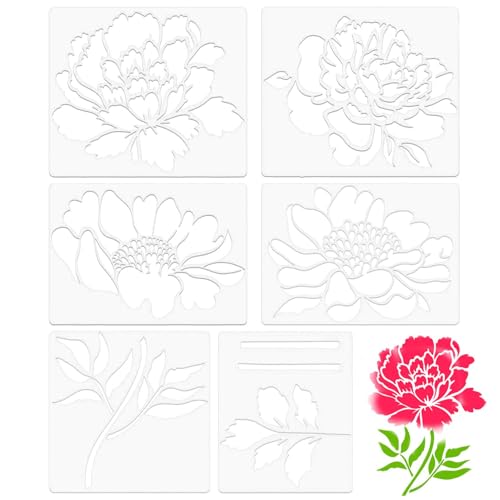 Schablone für Sprühmalerei, Schablonen für große Blumen, kreative Malschablonen – einzigartige Muster von Blumen, Gartenzaun, für Zaunmöbel von Générique