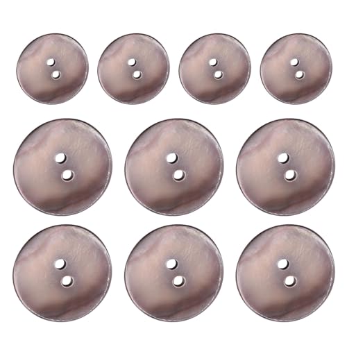 Schalenknöpfe für Kleidung, 10 Stück, Schalenknöpfe – Design mit 2 Löchern, runde Strickjackenknöpfe aus Flussmuschel, für Kleidung, Hemden, Anzüge, Mäntel, Pullover, Box Schalenknöpfe für Kleidung, 10 Stück, Schalenknöpfe – Design mit 2 Löchern, runde Strickjackenknöpfe aus Flussmuschel, für Kleidung, Hemden, Anzüge, Mäntel, Pullover, Box von Générique