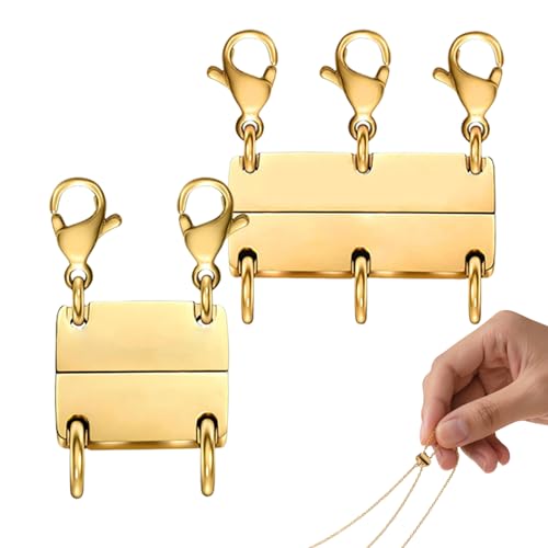 Schichtverschlüsse für Halsketten, Magnettrenner, mehrere Magnete, für Halsketten mit Schichtung – magnetischer Stecker, Trenner, 2 Stück für Ketten, Armbänder, Halsketten, Herren Schichtverschlüsse für Halsketten, Magnettrenner, mehrere Magnete, für Halsketten mit Schichtung – magnetischer Stecker, Trenner, 2 Stück für Ketten, Armbänder, Halsketten, Herren von Générique
