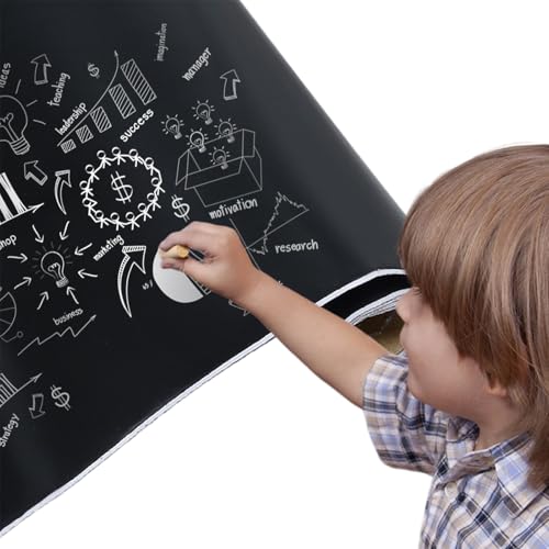 Schiefertapete | Selbstklebende Kreidetafel-Aufkleber auf Rolle – abwischbarer Aufkleber für Kreidetafel zum Zeichnen und Malen für Klassenzimmer, Büro, Kunstschule und Zuhause von Générique