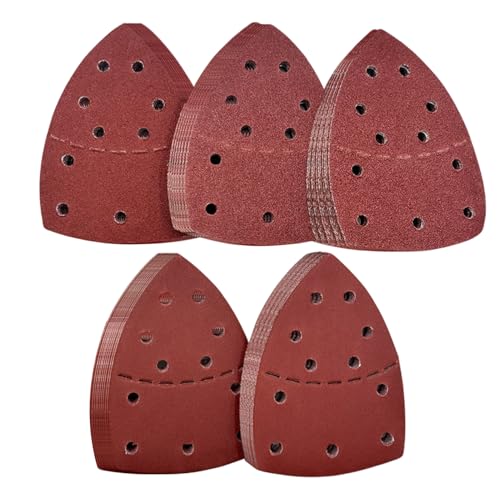 Schleifblätter, Schleifpapier zum Schleifen – dreieckige Schleifpads mit 11 Löchern zum Polieren von Metall, Präzision, Renovierung, Holz, Gips, kreative Projekte, Auto-Reparatur Schleifblätter, Schleifpapier zum Schleifen – dreieckige Schleifpads mit 11 Löchern zum Polieren von Metall, Präzision, Renovierung, Holz, Gips, kreative Projekte, Auto-Reparatur von Générique