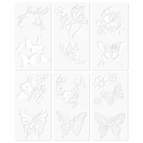 Schmetterling Blume Schablonen Set Schmetterling Schablonen zum Malen | Vorlagenschablonen für Blumen und Schmetterlinge Kunst | Tierhandwerk Zeichenschablonen Schmetterling für Proje Schmetterling Blume Schablonen Set Schmetterling Schablonen zum Malen | Vorlagenschablonen für Blumen und Schmetterlinge Kunst | Tierhandwerk Zeichenschablonen Schmetterling für Proje von Générique