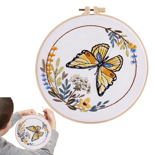 Schmetterling Blumen Stickerei Set, Schmetterling Blumen Stickerei Set, Bunte Handstickerei Set, Nähkunst Set für Weihnachten, Neujahr, Thanksgiving Schmetterling Blumen Stickerei Set, Schmetterling Blumen Stickerei Set, Bunte Handstickerei Set, Nähkunst Set für Weihnachten, Neujahr, Thanksgiving von Générique