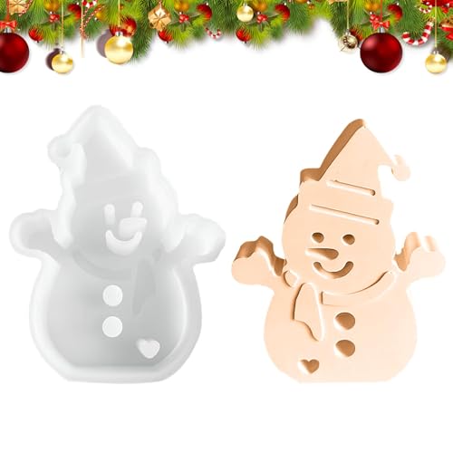 Schneemann-Silikonform – Schneemann-Figuren-Formform | Bastelform für Winterferien, Seifen und Fondant von Générique