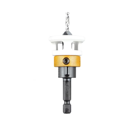 Schnellwechselbohrer-Set, Bohrer mit Sechskantschaft – Holz-Spülbecken mit verstellbarer Tiefe – robust, konisch, konisch, für Tischlerprojekte von Générique