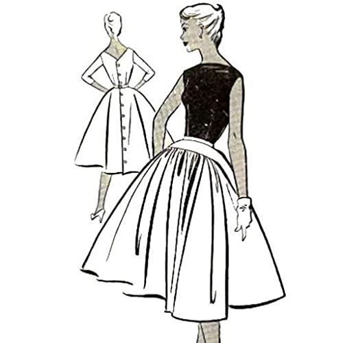 Schnittmuster der 1950er-Jahre: Rockabilly-Kleid oder Rock, schwarz / weiß, (BW3073) von Générique