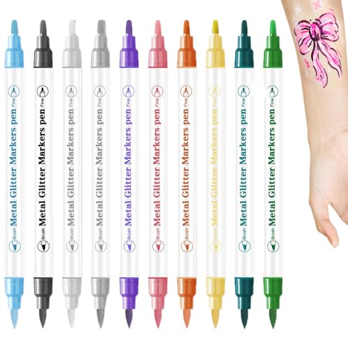 Schönheitsmarker für Nägel, Zeichenstift, 3D-Nagelmalstifte, doppelseitig definiert 10 Farben, Zeichnung von Acrylfarben, zum Trocknen und Trocknen für Damen Schönheitsmarker für Nägel, Zeichenstift, 3D-Nagelmalstifte, doppelseitig definiert 10 Farben, Zeichnung von Acrylfarben, zum Trocknen und Trocknen für Damen von Générique