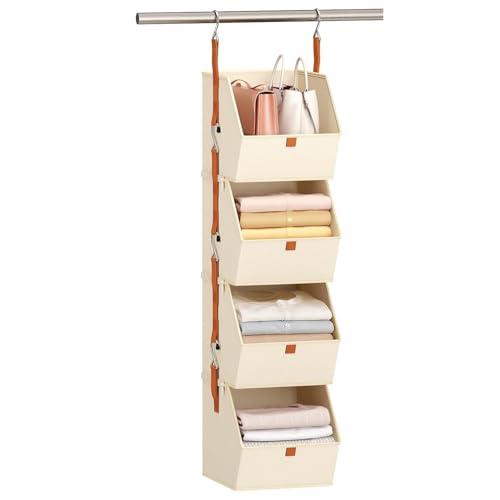 Schrank-Organizer, 4 Ebenen, Organisation und Aufbewahrung, Schrank, Aufbewahrungsboxen, Kleidung, platzsparend, Haus, Waschküche, Schlafsaal, Garage von Générique
