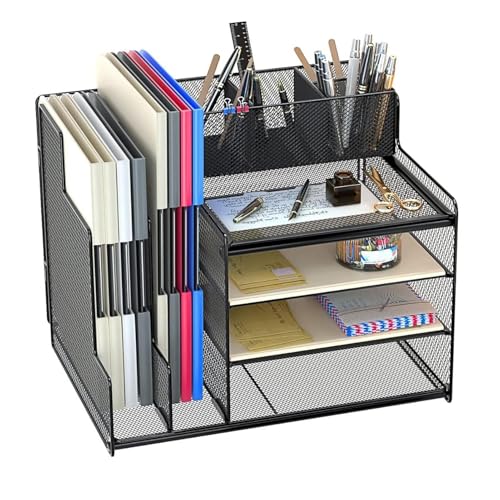 Schreibtisch-Organizer und Zubehör, Schreibtisch-Organizer, 4 Ebenen Schreibtisch-Organizer, Dateispeicher mit Türhalter, Briefablage groß für Papier und Schreibtisch-Organizer und Zubehör, Schreibtisch-Organizer, 4 Ebenen Schreibtisch-Organizer, Dateispeicher mit Türhalter, Briefablage groß für Papier und von Générique