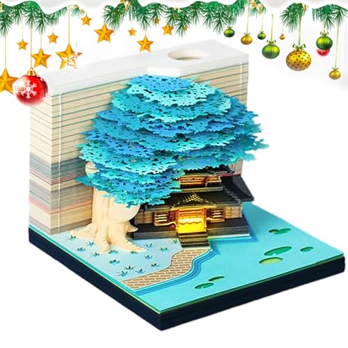 Schreibtischkalender, 3,35 Zoll -Papierschnitzkalender für Schreibtischdekoration, kreativer Kunst-Notizblock mit leichtem Riss, Memo-Pad-Organizer für von Générique