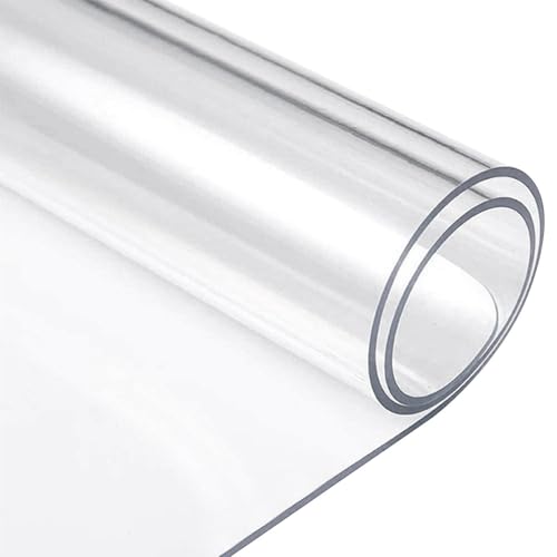 Schreibtischmatte, transparent, PVC-Tischabdeckung, rutschfest, wasserdicht, Schnittschutz, Schreibtischunterlage für Büro, Esstische, Kaffee und Teetische, 1 Stück von Générique
