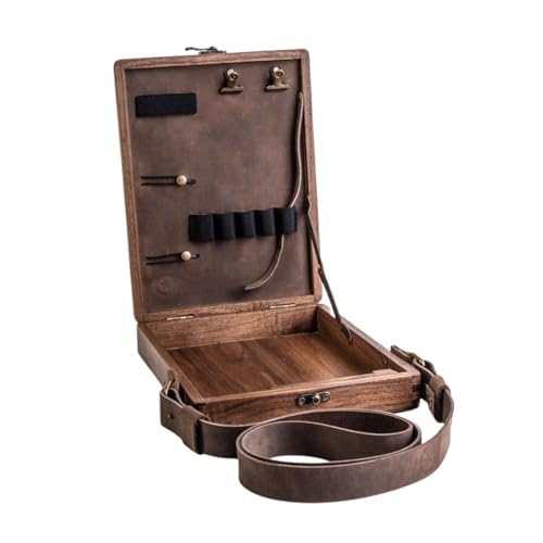 Schriftsteller Messenger Box - Vintage Holz Versorgungsbox, kompakter Werkzeug-Organizer für Schriftsteller und | Handgefertigte A5 Aufbewahrungsbox für Stifte, Schriftsteller Messenger Box - Vintage Holz Versorgungsbox, kompakter Werkzeug-Organizer für Schriftsteller und | Handgefertigte A5 Aufbewahrungsbox für Stifte, von Générique
