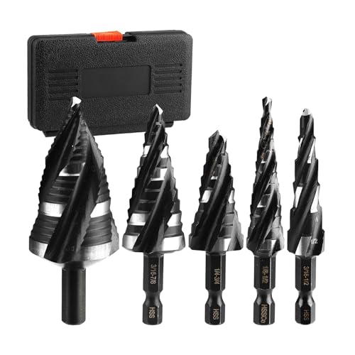 Schrittbohrer-Set, Schneidwerkzeuge aus Hochgeschwindigkeitsstahl in Industriequalität Schrittbohrer-Set, Schneidwerkzeuge aus Hochgeschwindigkeitsstahl in Industriequalität von Générique