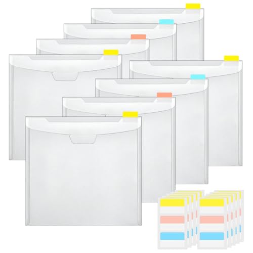 Scrapbook-Papier-Organizer – Organizer für Papieraufbewahrung, Scrapbook, Papier-Organizer | 12 x 12 transparente Papierhalter mit klebrigen Index-Tabs, Goldbox Scrapbook-Papier-Organizer – Organizer für Papieraufbewahrung, Scrapbook, Papier-Organizer | 12 x 12 transparente Papierhalter mit klebrigen Index-Tabs, Goldbox von Générique