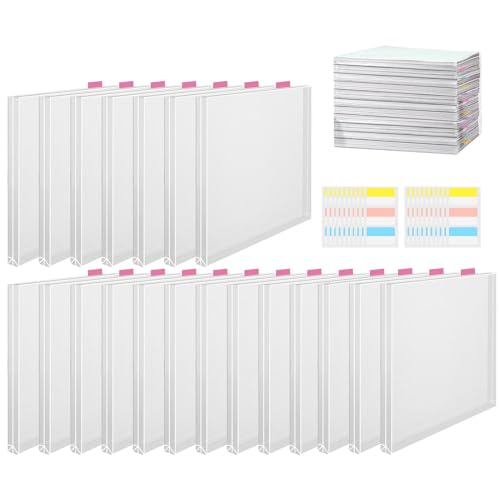 Scrapbook-Papier-Organizer – Organizer für Papieraufbewahrung, Scrapbook, Papier-Organizer | 12 x 12 transparente Papierhalter mit klebrigen Index-Tabs, Goldbox Scrapbook-Papier-Organizer – Organizer für Papieraufbewahrung, Scrapbook, Papier-Organizer | 12 x 12 transparente Papierhalter mit klebrigen Index-Tabs, Goldbox von Générique