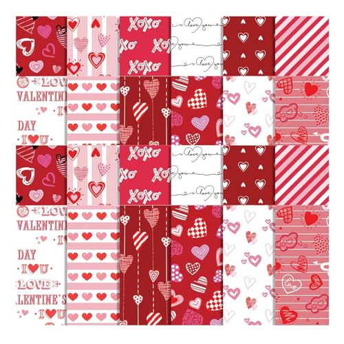 Scrapbook-Papier zum Valentinstag, Spezialpapier zum Valentinstag, 24 Stück Spezialpapier für Scrapbooking zum Valentinstag | Doppelseitiges Karton, Bastelpapier in Herzform Scrapbook-Papier zum Valentinstag, Spezialpapier zum Valentinstag, 24 Stück Spezialpapier für Scrapbooking zum Valentinstag | Doppelseitiges Karton, Bastelpapier in Herzform von Générique