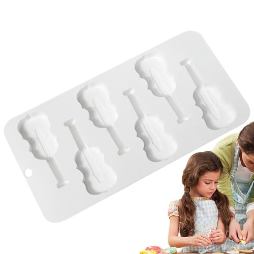 Seifenform für Violine - 6 Hohlräume Gitarre Geige Instrument Silikonform Silikonform Schokoladenanhänger Seifenform für Kuchendekoration, Cupcake Dekoration Seifenform für Violine - 6 Hohlräume Gitarre Geige Instrument Silikonform Silikonform Schokoladenanhänger Seifenform für Kuchendekoration, Cupcake Dekoration von Générique
