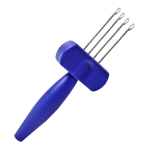 Seilknitting-Tool, ergonomischer Latch Hook mit 3 Nadeln, 4-Nadelköpfen, Handwerksprojekten, Easy Grip Equipment zum Weaving, Binding-Off, Edging, 8,27 x 2,76 x 2,76 Zoll Seilknitting-Tool, ergonomischer Latch Hook mit 3 Nadeln, 4-Nadelköpfen, Handwerksprojekten, Easy Grip Equipment zum Weaving, Binding-Off, Edging, 8,27 x 2,76 x 2,76 Zoll von Générique