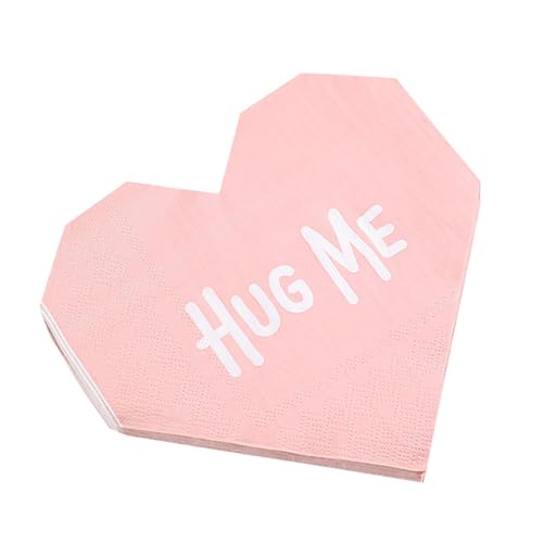 Servietten zum Valentinstag, Servietten zum Valentinstag | Papierservietten Liebe in Herzform – exquisite Gästeservietten, saugfähiges Handtuch für Partys von Générique