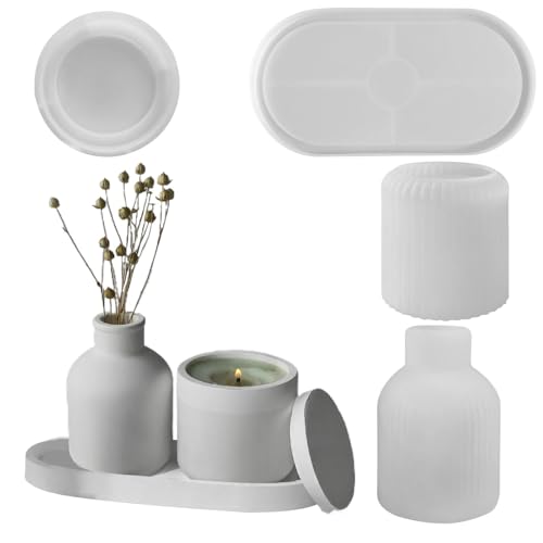 Silikon Blumenkasten Formen, Silikonformen zum Harzgießen, Pflanzgefäß Vasenform Silikonformen, wiederverwendbare Vasen Silikonformen, praktische Epoxidharz-Ornament-Form, für von Générique