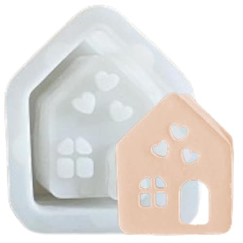 Silikon Haus Formen, Silikonformen für Handwerk - Kleine Kerzen Form Hausform, Silikonformen | Antihaft-wiederverwendbare Seifenformen aus Gips, mo von Générique