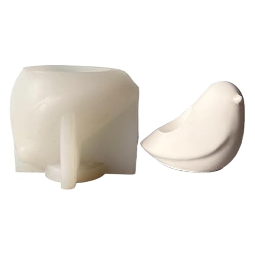 Silikon-Kerzenhalter, Bird Tea Holder Casting Mould, 5,9 x 8,9 cm, wiederverwendbar, nicht klebend, einfache Lösung für Anfänger, Epoxidharz & konkrete Kunstprojekte von Générique