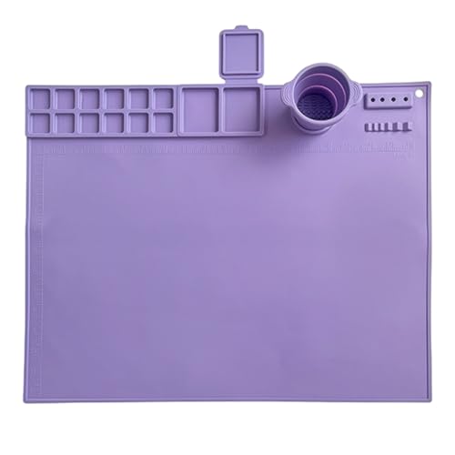Silikon Kunst Matte - Wiederverwendbare Anti-Stick-Graffiti-Tuch, hitzebeständige Handwerksarbeit | Integrierte Mischpalette, einfache Malstation, Falttafel fl Silikon Kunst Matte - Wiederverwendbare Anti-Stick-Graffiti-Tuch, hitzebeständige Handwerksarbeit | Integrierte Mischpalette, einfache Malstation, Falttafel fl von Générique