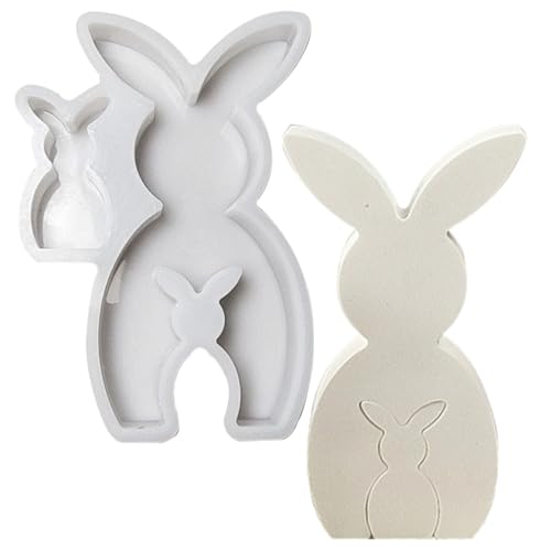 Silikonform Kaninchen – Silikonform für Kaninchen – Harzform für Kaninchen zur Dekoration | Hasenformen aus Osterharz, Hasenform für Kerze, Harz, Seife, von Générique