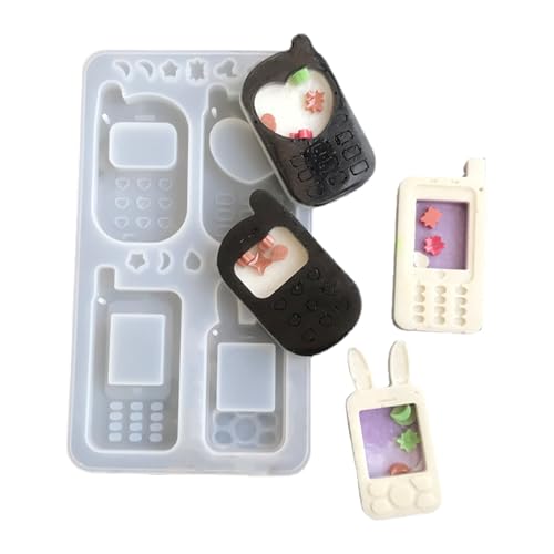 Silikonform aus Harz für Schlüsselanhänger, Silikonform für dekorative Anhänger zum Gießen von Epoxidharz, Epoxidharz-Zubehör, Schlüsselanhänger, PE von Générique