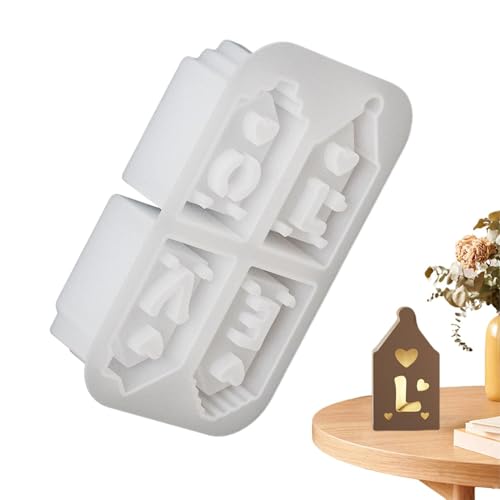 Silikonform für Haus-Harzformen, Silikonformen für Zuhause, romantische Seifenherstellung | Harzform für Heimpartys mit 4 Hohlräumen, geliefert Silikonform für Haus-Harzformen, Silikonformen für Zuhause, romantische Seifenherstellung | Harzform für Heimpartys mit 4 Hohlräumen, geliefert von Générique