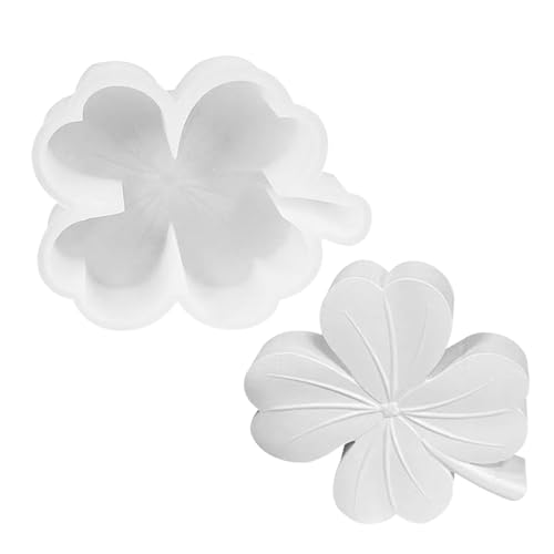 Silikonform mit vier Glücksblättern – Silikonformen für St. Patrick's Day | Glückliche Fondantformen aus Silikonharz, Kerzenform aus Epoxidharz, vier Blätter von Générique