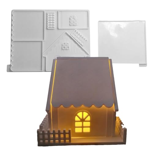 Silikonformen für Beton, Kerzenhalter – 2 x Kerzenhalter aus Silikon, wiederverwendbare Gussform, Weihnachtshaus, Epoxidharz für Herzstück Silikonformen für Beton, Kerzenhalter – 2 x Kerzenhalter aus Silikon, wiederverwendbare Gussform, Weihnachtshaus, Epoxidharz für Herzstück von Générique