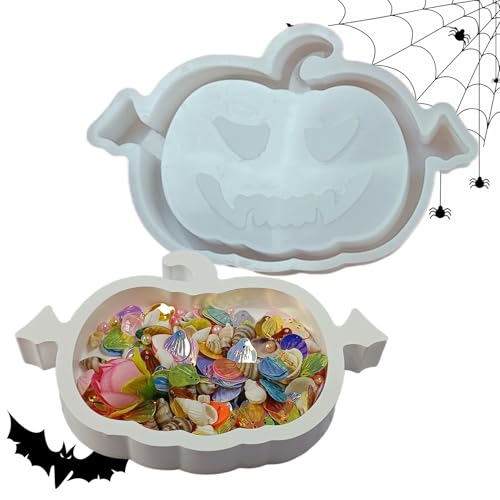 Silikonformen für Halloween – Silikon-Kürbis-Tablett für Kerzen, handgefertigtes Zubehör für Aromatherapie und Bürodekoration, Gel-Bonbontablett und von Générique