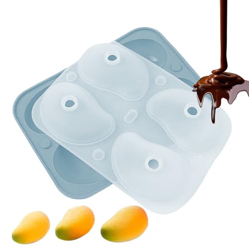 Silikonformen für Pudding und Schokolade, Mango-Form, 3D, Kuchenform mit 4 Mulden, für , Pudding und Schokolade, für Partyorganisatoren von Générique