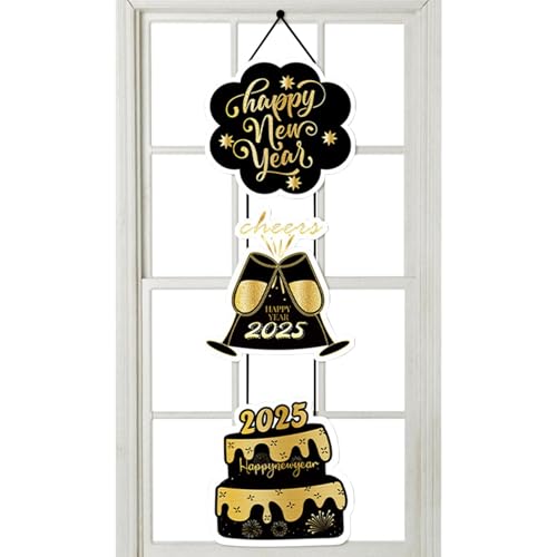 Silvester-Türdekorationen, Frohes neues Jahr Türaufhänger | Frühlingsfest Ornamente | Willkommensschild Silvester Schwarz Gold 2025, Frohes Jahr Veranda Zeichen des Serp Jahres Silvester-Türdekorationen, Frohes neues Jahr Türaufhänger | Frühlingsfest Ornamente | Willkommensschild Silvester Schwarz Gold 2025, Frohes Jahr Veranda Zeichen des Serp Jahres von Générique