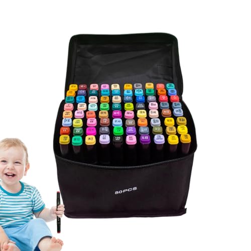 Skizzenmarker, Marker-Set mit doppelter Spitze, Marker mit feiner Spitze und Pinsel, Permanentmarker, Marker mit feiner Spitze und Pinsel, Marker mit Etui Skizzenmarker, Marker-Set mit doppelter Spitze, Marker mit feiner Spitze und Pinsel, Permanentmarker, Marker mit feiner Spitze und Pinsel, Marker mit Etui von Générique