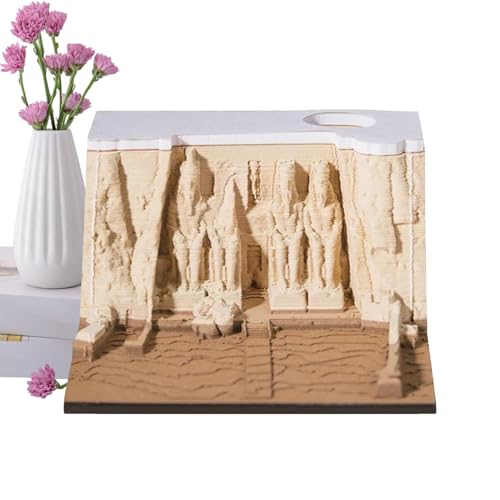 Skulptur Notizblock, Memo Pads Paper Art Skulptur – – Tempelrissnotizen, kreative Rahmen, Schreibpads, Notizen, mit Stifthalter, Dekoration von Générique