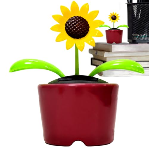 Solar-Tänzer-Figuren – Blumendekoration für Auto, Solarenergie | Außendekoration, wetterfest, originelles Autozubehör, Tischdekoration von Générique