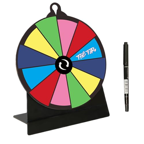 Spiel-Preisrad – Tischrollen-Spinner | Glücksrad | Spielpreis Spinner mit Ständer | Vermögensspiele Gesellschaftsspiele abwischbar für die Weihnachtsfeier Karneval Veranstaltungen Trawing Show Dom von Générique