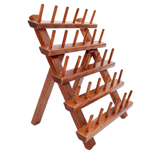Spulen-Organizer, Nähfadenhalter | Holzregal zum Nähen von 30 Spulenhaltern – Faltbares Herstellungszubehör mit großer Kapazität, vielseitiger Organizer zum Binden, Spulen-Organizer, Nähfadenhalter | Holzregal zum Nähen von 30 Spulenhaltern – Faltbares Herstellungszubehör mit großer Kapazität, vielseitiger Organizer zum Binden, von Générique