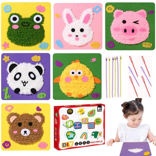 Stanznadel-Kits, Stickset für Stichstickerei mit Muster 6 Nadelsets, Bildung Stickset für Anfänger, Kunsthandwerk für Anfänger, Stanzfilz Fac Stanznadel-Kits, Stickset für Stichstickerei mit Muster 6 Nadelsets, Bildung Stickset für Anfänger, Kunsthandwerk für Anfänger, Stanzfilz Fac von Générique