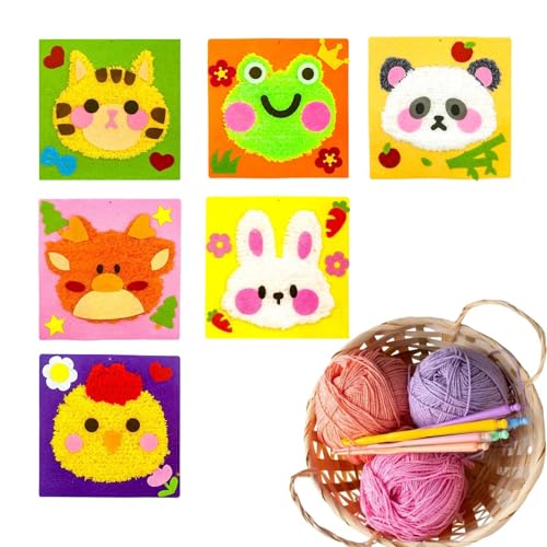 Stanznadeltuch Set, Stanznadel-Sticksets | Puzzle Stanzmalerei Set | Wollmalset für Cartoon-Tiere, für Stanznadeltuch Set, Stanznadel-Sticksets | Puzzle Stanzmalerei Set | Wollmalset für Cartoon-Tiere, für von Générique