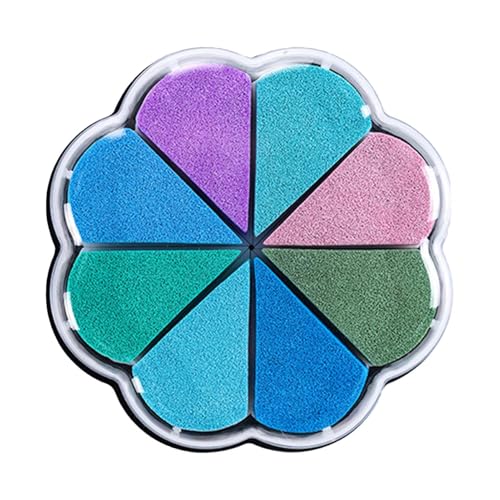Stempelkissen, waschbares Stempelkissen für, Stempelkissen für Blumenform, 8 Farben, waschbare Stempelkissen, Regenbogen-Stempelkissen, Stempelfarbe für Freunde und Familie, von Générique