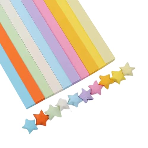 Sternpapier | 1350 Blatt Papiersternstreifen | Doppelseitiges Bastelpapier für Glücksstern-Dekoration, niedliches Cartoon-Handgemachtes DIY-Kunsthandwerk von Générique