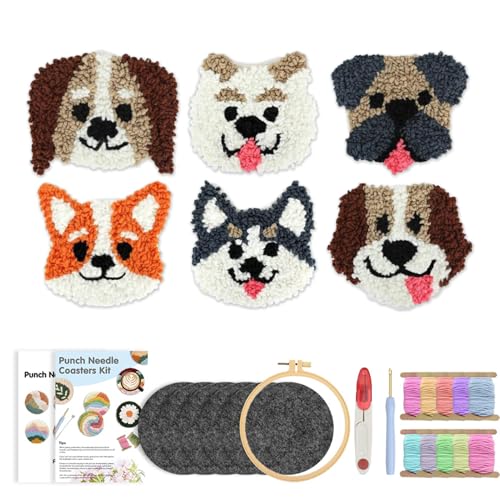 Stickerei-Set mit Tiermotiven für Anfänger | Stickbedarf aus Wolle für Heimgestaltung und Kunstunterricht Stickerei-Set mit Tiermotiven für Anfänger | Stickbedarf aus Wolle für Heimgestaltung und Kunstunterricht von Générique