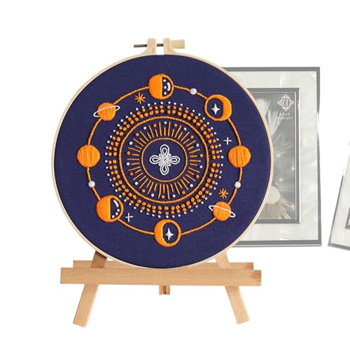 Stickset für Anfänger, einfache Stickerei-Sets für Anfänger, einfache Stickerei für Anfänger, einfaches Tarotstich-Set mit Mondmuster, Nadelnadelstanzung liefert Stoffe für Stickset für Anfänger, einfache Stickerei-Sets für Anfänger, einfache Stickerei für Anfänger, einfaches Tarotstich-Set mit Mondmuster, Nadelnadelstanzung liefert Stoffe für von Générique
