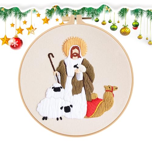 Stickset für Weihnachten, Krippenfigur, Weihnachtsstickerei-Sets für Erwachsene | Christliches Stickset für Dekoration, Weihnachtsstickerei für Krippenszene, Dekoration für Anfänger Stickset für Weihnachten, Krippenfigur, Weihnachtsstickerei-Sets für Erwachsene | Christliches Stickset für Dekoration, Weihnachtsstickerei für Krippenszene, Dekoration für Anfänger von Générique