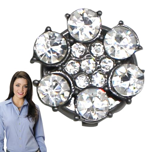 Strass-Knopfabdeckungen, Knopfabdeckungen für Frauen | Strass-Knöpfe Fantasie-Knöpfe – Strass-Verzierungsknöpfe, abnehmbare Hemdknopfclips, nahtlose Knöpfe für Frauen und von Générique