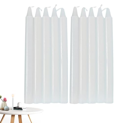 Survival-Kerzen – Set mit 10 kurzen, langlebigen Spitzkerzen aus natürlichem , Farben Rot und Weiß, stabile Flamme | Zubehör für Hochzeit, Segen, Party und Notfälle Survival-Kerzen – Set mit 10 kurzen, langlebigen Spitzkerzen aus natürlichem , Farben Rot und Weiß, stabile Flamme | Zubehör für Hochzeit, Segen, Party und Notfälle von Générique