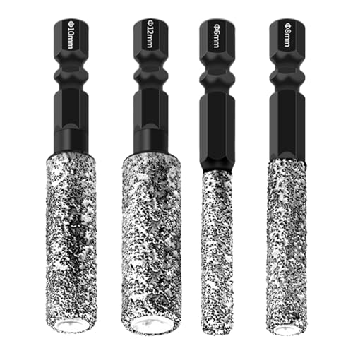 Tile Hole Saw, Hex Handle Cutter, 0,236, 0,315, 0,394, 0,472 Zoll, Brazed Drill Kit, Precision Equipment for Granit Metal Shower Ceramic Wood Cabinet Veneers Renovation Projects Tile Hole Saw, Hex Handle Cutter, 0,236, 0,315, 0,394, 0,472 Zoll, Brazed Drill Kit, Precision Equipment for Granit Metal Shower Ceramic Wood Cabinet Veneers Renovation Projects von Générique
